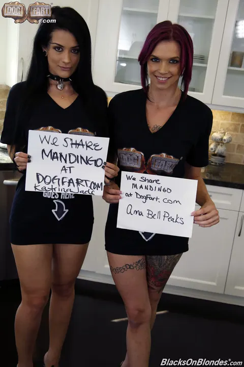 Anna Bell Peaks: Tattooed Redhead MILF in a Skirt Fucks in a Threesome – photo 1 of 15