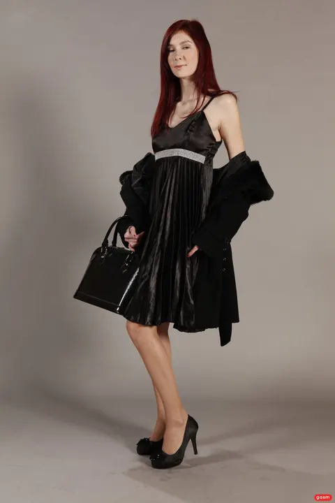 Kate Gold: Czech Redhead Poses in Stockings and Skirt Revealing Her Tits – photo 13 of 15