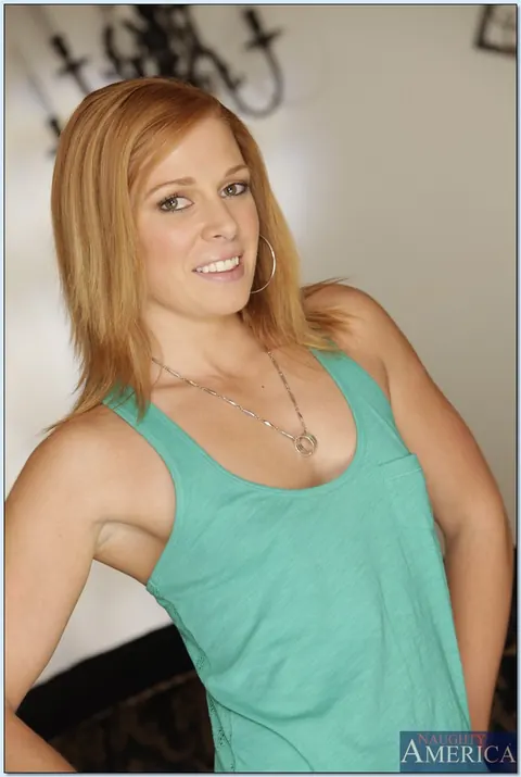 Andi Ashton: Redhead in a Skirt Spreads Her Legs Wide – photo 3 of 16