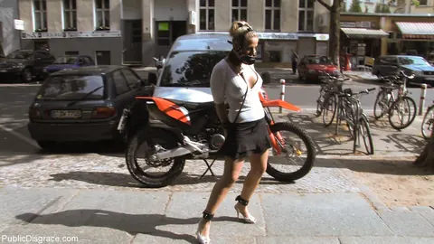 Steffanie van Eckten: Tall Blonde Sucks Cock While Bound Outdoors – photo 10 of 20