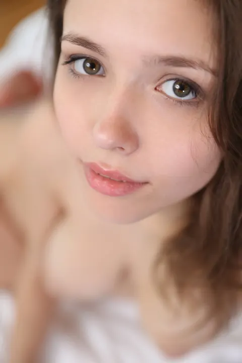 Mila Azul: Slim Brunette Undresses and Toys Her Shaved Pussy – photo 16 of 16