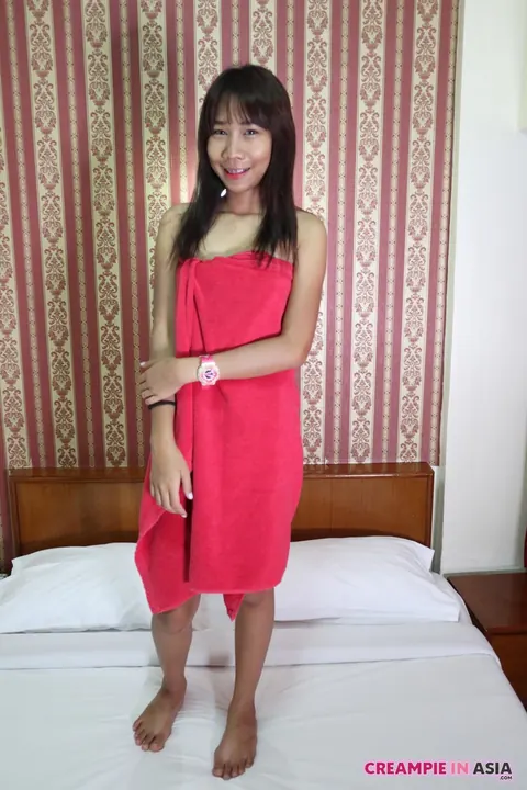 Asian Brunette with Piercings Takes a Creampie in the Hotel – photo 1 of 20