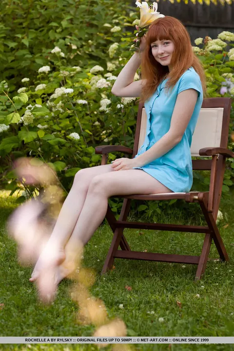 Redhead Undresses and Spreads Her Hairy Pussy Outdoors – photo 2 of 18
