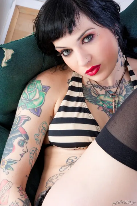 Kylee Kross: Busty Latina Brunette in a Bikini and Stockings Has Sex and Spreads – photo 1 of 17