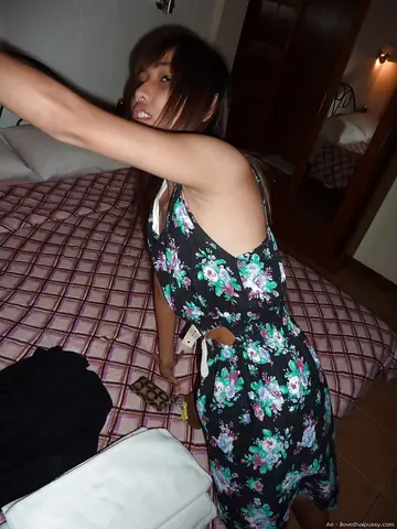 Asian Woman Strips Out of Her Skirt and Spreads in the Shower