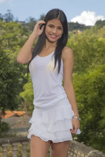 Denisse Gomez – Busty Venezuelan Latina Strips Out of Her Skirt and Bikini Outdoors