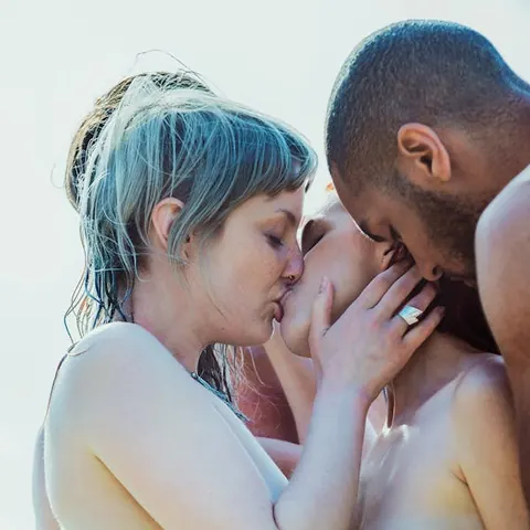 Amarna Miller: European Brunette and Redhead Make Out Naked by the Pool – photo 9 of 10