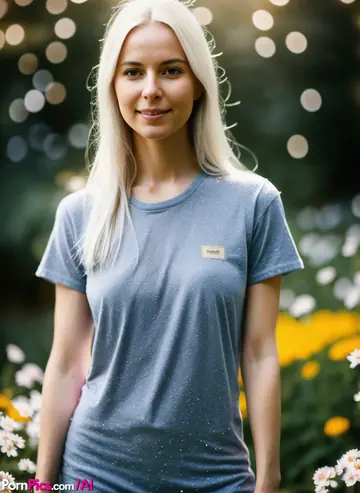 AI-Generated Blonde Spreads Her Legs Outdoors While Clothed