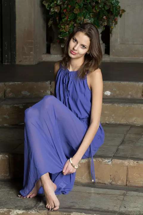 Sandra Lauver: Tall Russian Brunette Strips Out of Her Elegant Dress – photo 2 of 21