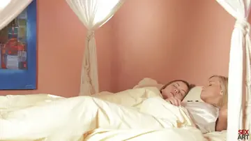 Mia Knox – Two Blondes in Panties Lick and Finger Each Other in Bed