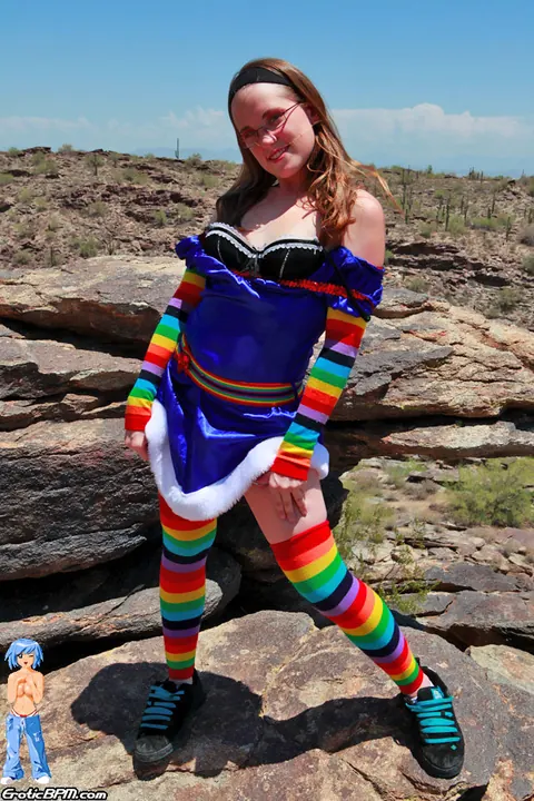 PAWG in Glasses and Socks Strips Outdoors – photo 5 of 15