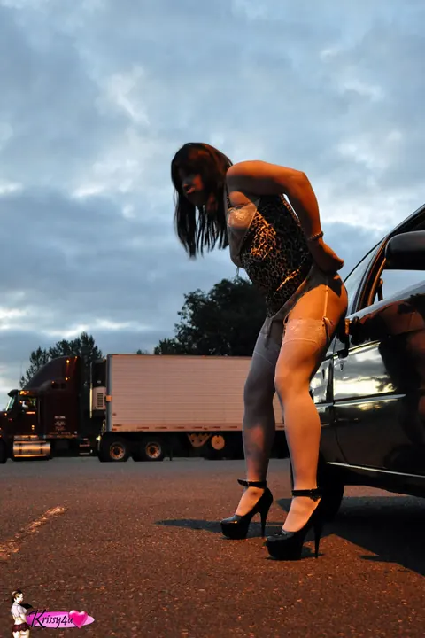 Asian Trans Woman Uses a Dildo on a Car Outdoors – photo 15 of 16