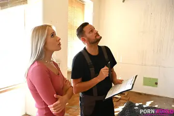 Angelika Grays – European Blonde with Natural Tits Sucks and Fucks for a Facial