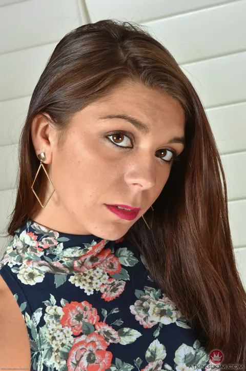 Olivia Lua: Slim Brunette in Shorts and Panties Spreads Her Asshole – photo 1 of 21