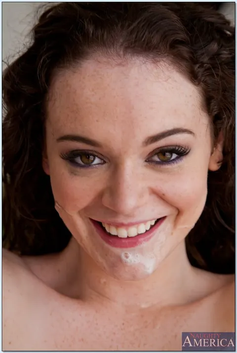 Tessa Lane: Petite Brunette with Big Tits Takes a Facial – photo 18 of 19