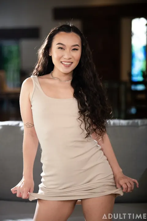 Alison Rey: Busty Curly Asian MILF Fingers and Licks in Lesbian Threesome – photo 2 of 20