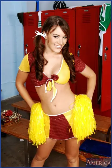 Busty Brunette in Uniform Rides a Massive Cock Cowgirl