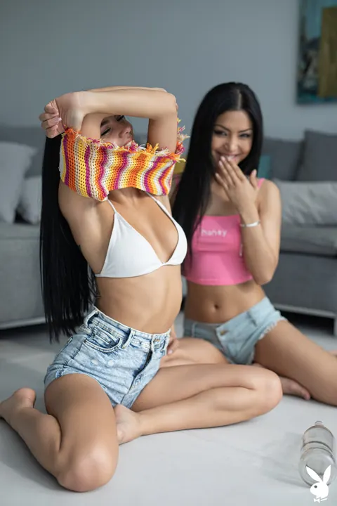 Chloe Rose: Two Tall Latina Brunettes Undress and Embrace Nude – photo 2 of 20