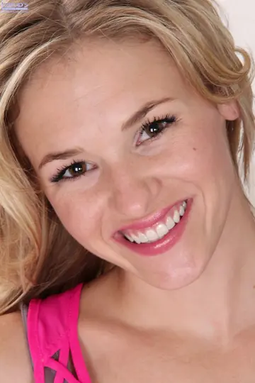 Phoebe Jones – Petite Blonde Strips Off Her Pink Panties and Fingers Her Pussy