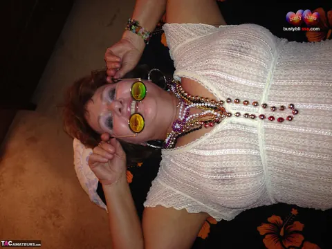 Bustybliss: Curvy Mature Brunette in Costume Gives a POV Blowjob – photo 12 of 16