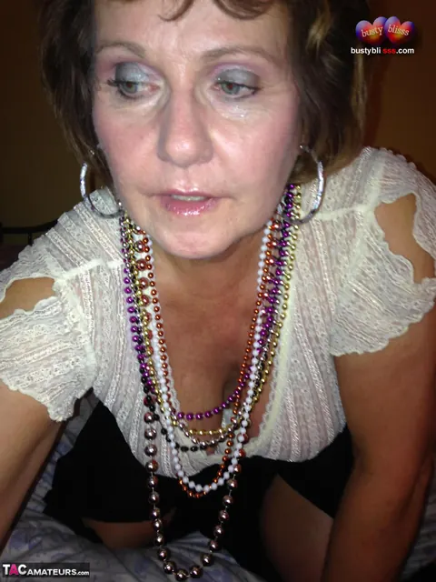 Bustybliss: Curvy Mature Brunette in Costume Gives a POV Blowjob – photo 11 of 16