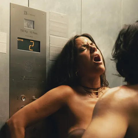 European Woman with Big Tits Fucks a Boss in the Office Elevator – photo 13 of 15