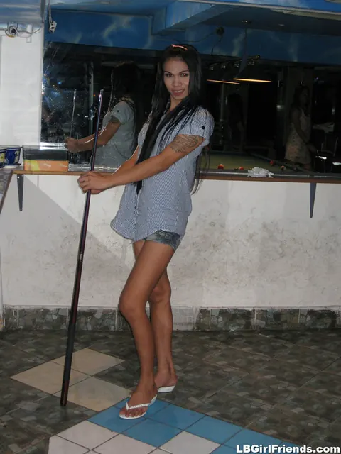 Thai Trans Woman Poses Nude by the Pool – photo 3 of 16