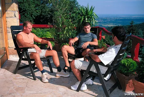 Blonde in a Skirt Sucks and Fucks Multiple Men Outdoors – photo 16 of 20