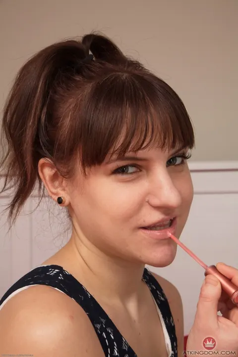 Mila Lee: Amateur Redhead in Panties Fingers Her Hairy Pussy – photo 2 of 21