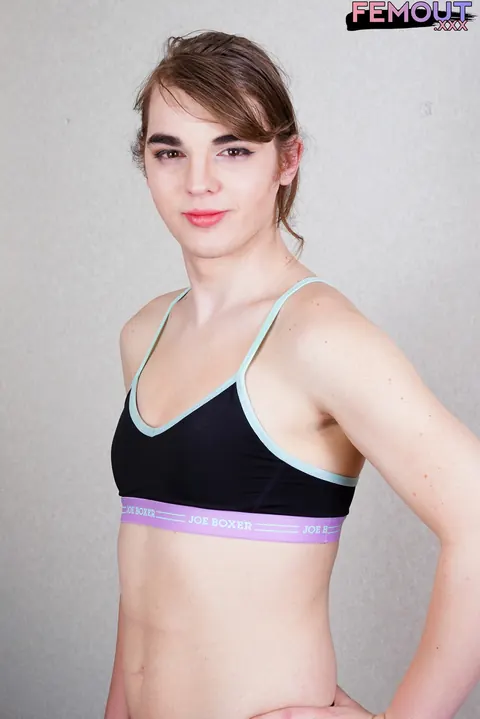 Trans Woman Peels Off Her Clothes and Poses Front and Back – photo 1 of 16