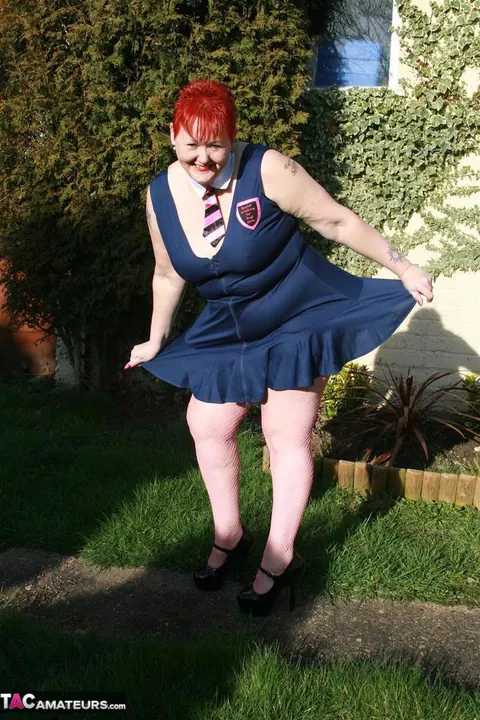 Valgasmic Exposed: European BBW Lifts Her Skirt and Bares Her Tits Outdoors – photo 12 of 20