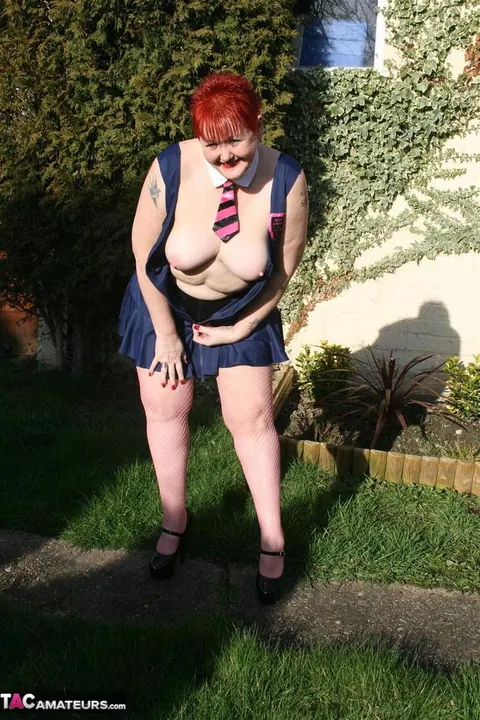 Valgasmic Exposed: European BBW Lifts Her Skirt and Bares Her Tits Outdoors – photo 14 of 20