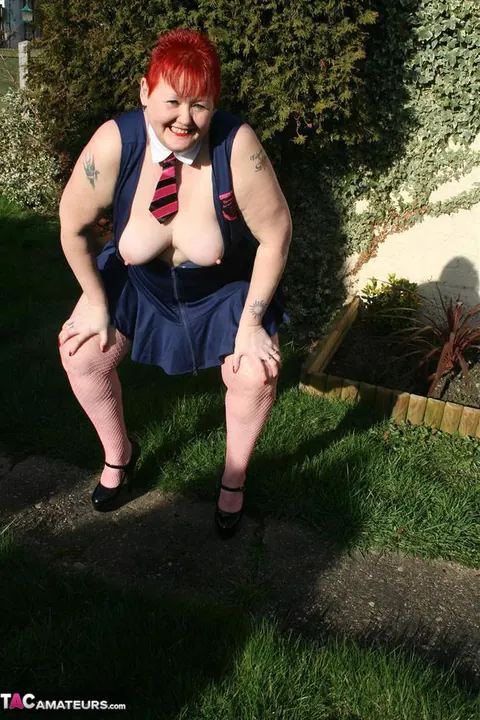 Valgasmic Exposed: European BBW Lifts Her Skirt and Bares Her Tits Outdoors – photo 20 of 20