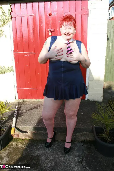 Valgasmic Exposed: European BBW Lifts Her Skirt and Bares Her Tits Outdoors – photo 8 of 20