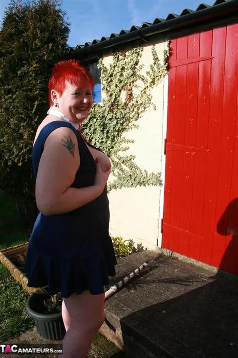 Valgasmic Exposed: European BBW Lifts Her Skirt and Bares Her Tits Outdoors – photo 10 of 20