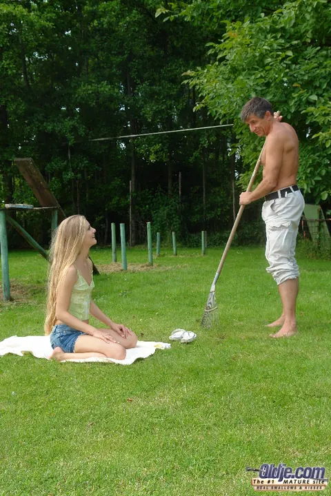 Cayenne Klein: Blonde Sucks Cock and Spreads Her Pussy Outdoors – photo 5 of 16