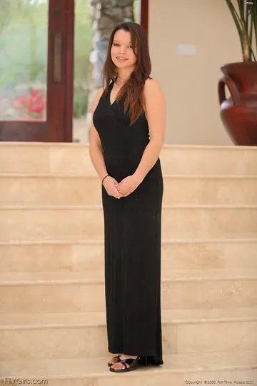 PAWG in a Black Dress and Panties Exposes Her Big Tits and Spreads Her Pussy