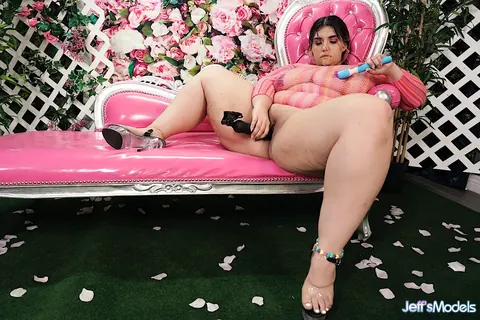 BBW Brunette with Big Tits Uses a Dildo in Heels – photo 12 of 16