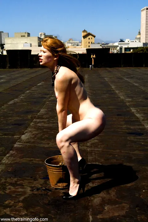 Petite Redhead MILF Gets Bound, Sucks, and Fucks in Public – photo 9 of 21