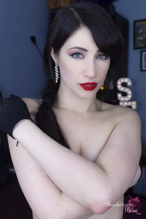 Brookelynne Briar: Brunette in Panties Spreads to Show Her Piercing – photo 15 of 15
