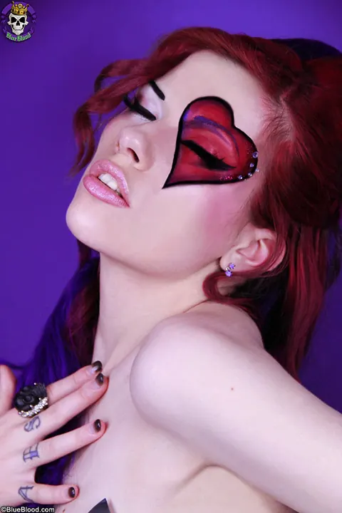 Sliver: Redhead Poses in Latex Stockings Showing Her Tattoos – photo 9 of 15