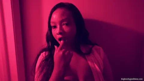 Ebony BBW Displays Her Big Tits in Low Light – photo 10 of 15