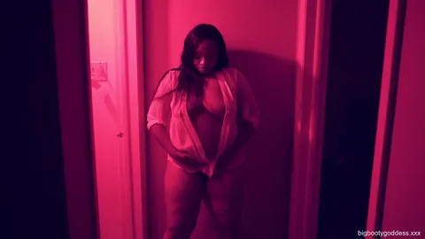 Ebony BBW Displays Her Big Tits in Low Light – photo 8 of 15