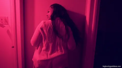 Ebony BBW Displays Her Big Tits in Low Light – photo 11 of 15