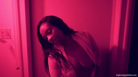 Ebony BBW Displays Her Big Tits in Low Light – photo 5 of 15