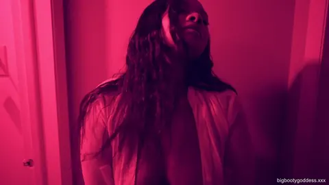 Ebony BBW Displays Her Big Tits in Low Light – photo 13 of 15