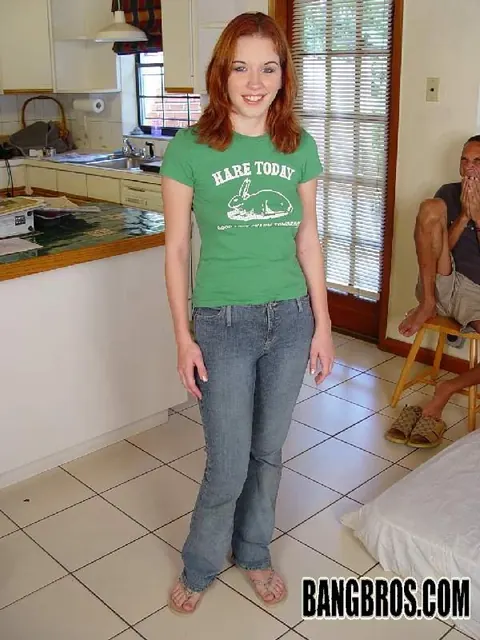 Smokey Flame: Redhead in Jeans Kneels for Interracial Handjob and a Blowjob – photo 2 of 20