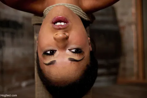 Skin Diamond: Ebony Brunette Suspended in Bondage with Toys – photo 3 of 21
