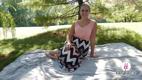 Kaley Kade: PAWG Brunette Lifts Her Skirt Outdoors – photo 2 of 15