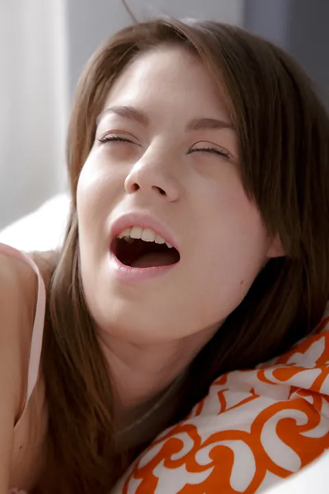Bonnie Shai: Brunette Gives a Footjob and Rides for a Creampie – photo 8 of 16